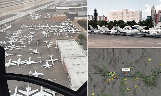 Pesawat Jet Pribadi Bintang Ternama Dunia Padati Bandara Las Vegas